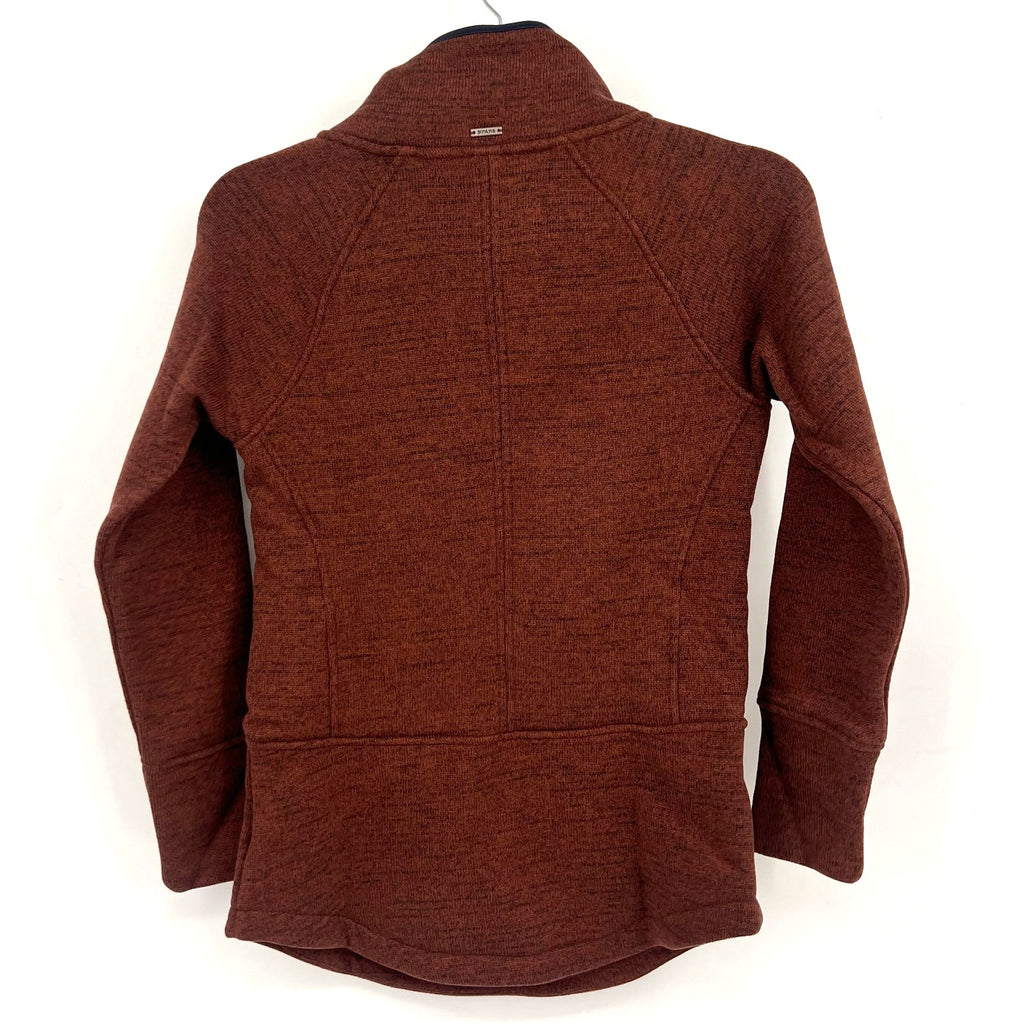 PRANA Women's Tri Thermal Threads Tunic Top XS Red Clove Polartec Fleece NWT