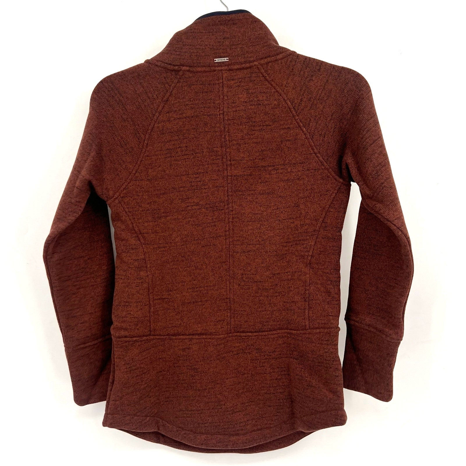 PRANA Women's Tri Thermal Threads Tunic Top XS Red Clove Polartec Fleece NWT