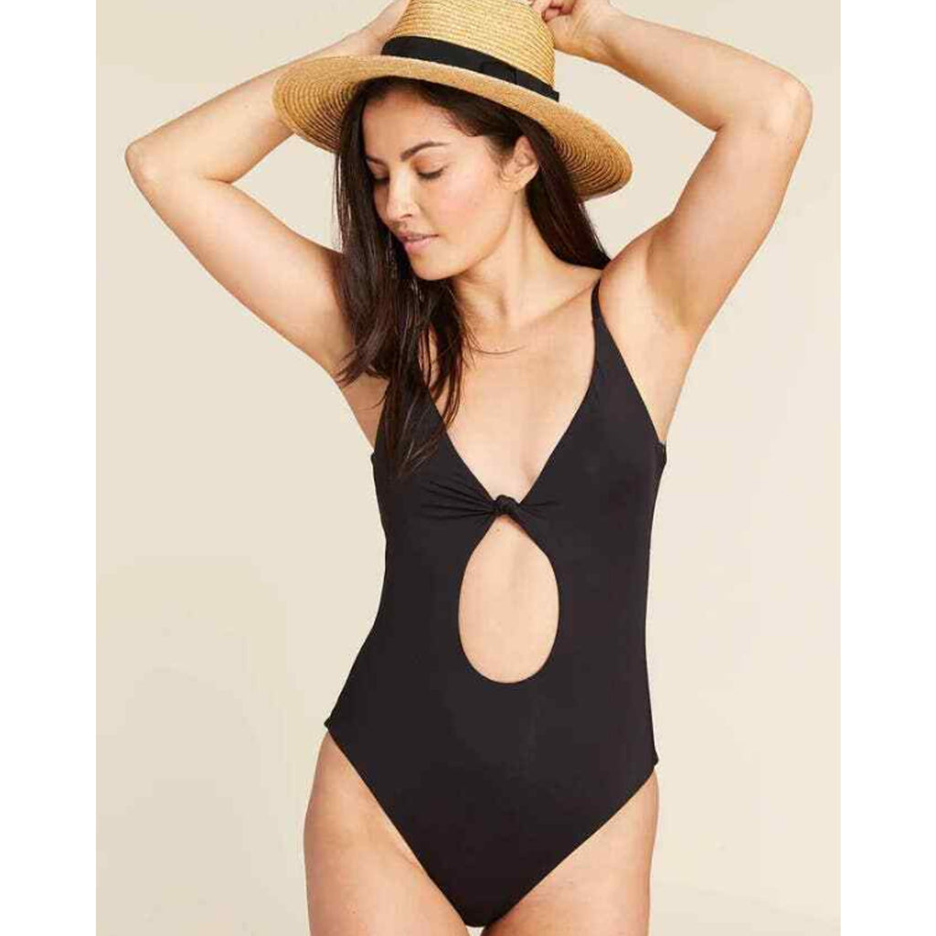 ANDIE SWIM Santorini One Piece Swimsuit XXL Black US 18 Cut Out Low Back NWT
