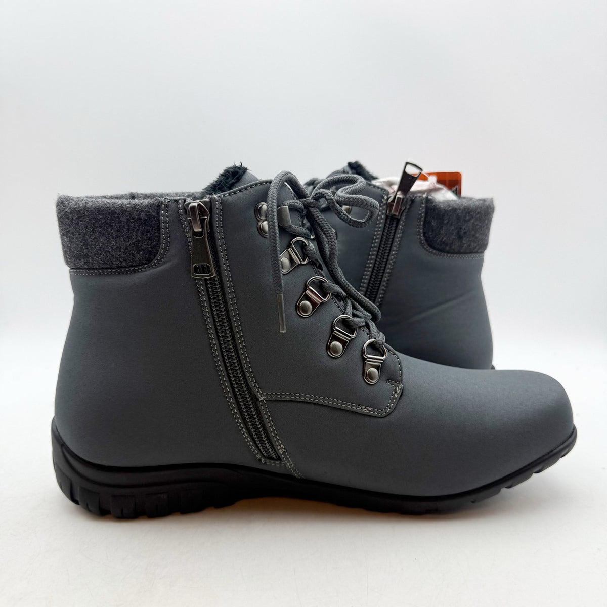 Propet Womens Dani Ankle Boots Size 9.5 M Grey Water Resistant Insulated NIB