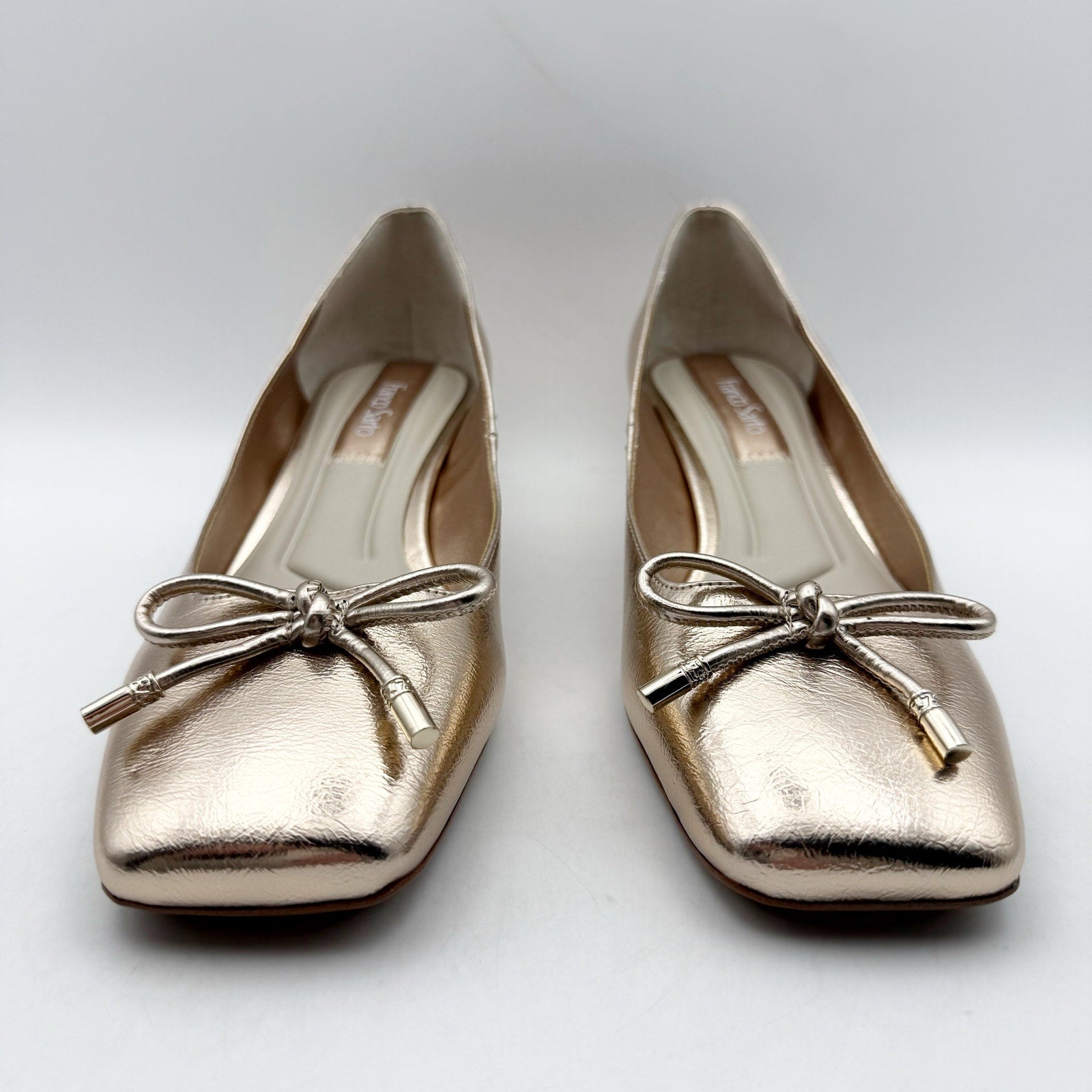 Franco Sarto Womens Natalia Pumps US 6.5 M EU 36.5 Rose Gold Leather NIB
