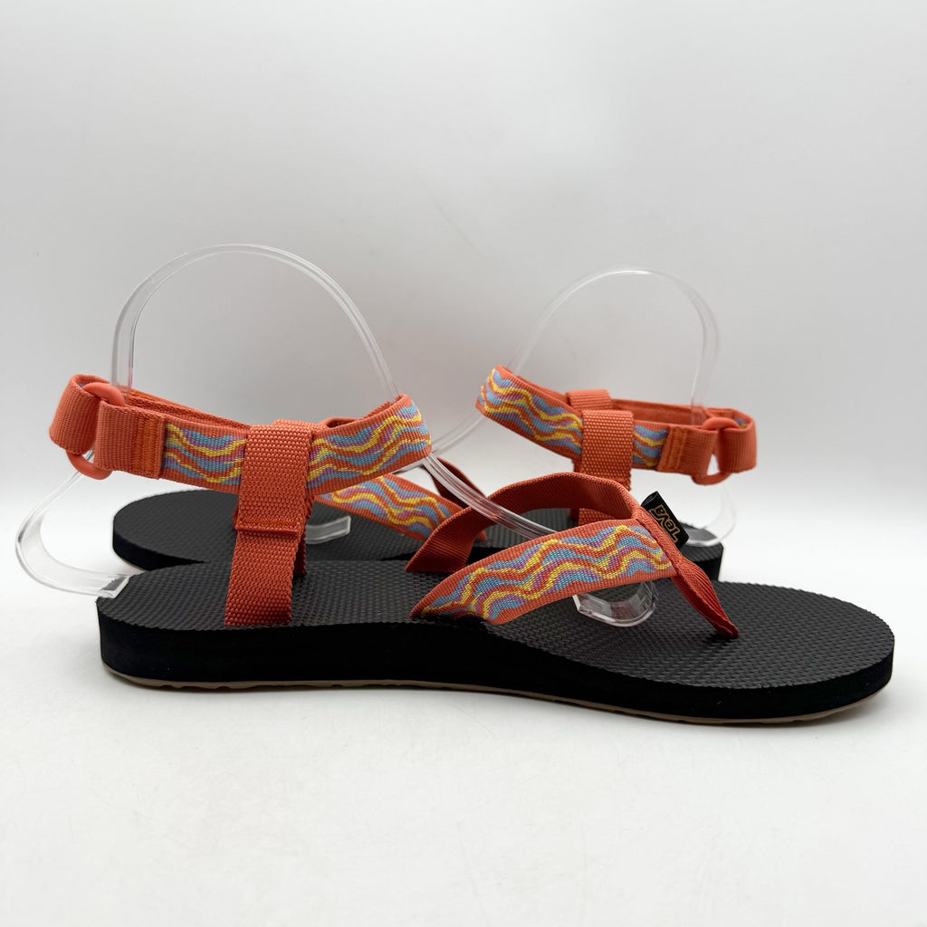 Teva Womens Original Revive Sandals US 10 EU 41 Orange Print Multicolor NIB