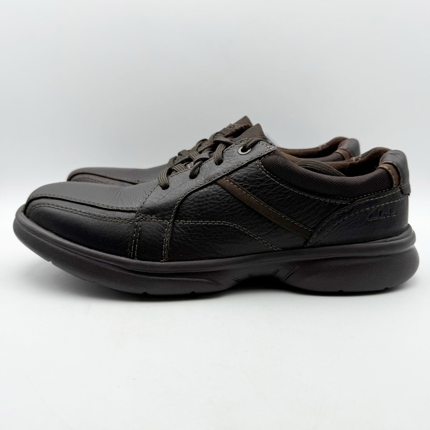 Clarks Mens Bradley Walk Shoe US 11 M EU 44.5 Brown Leather Comfort NIB