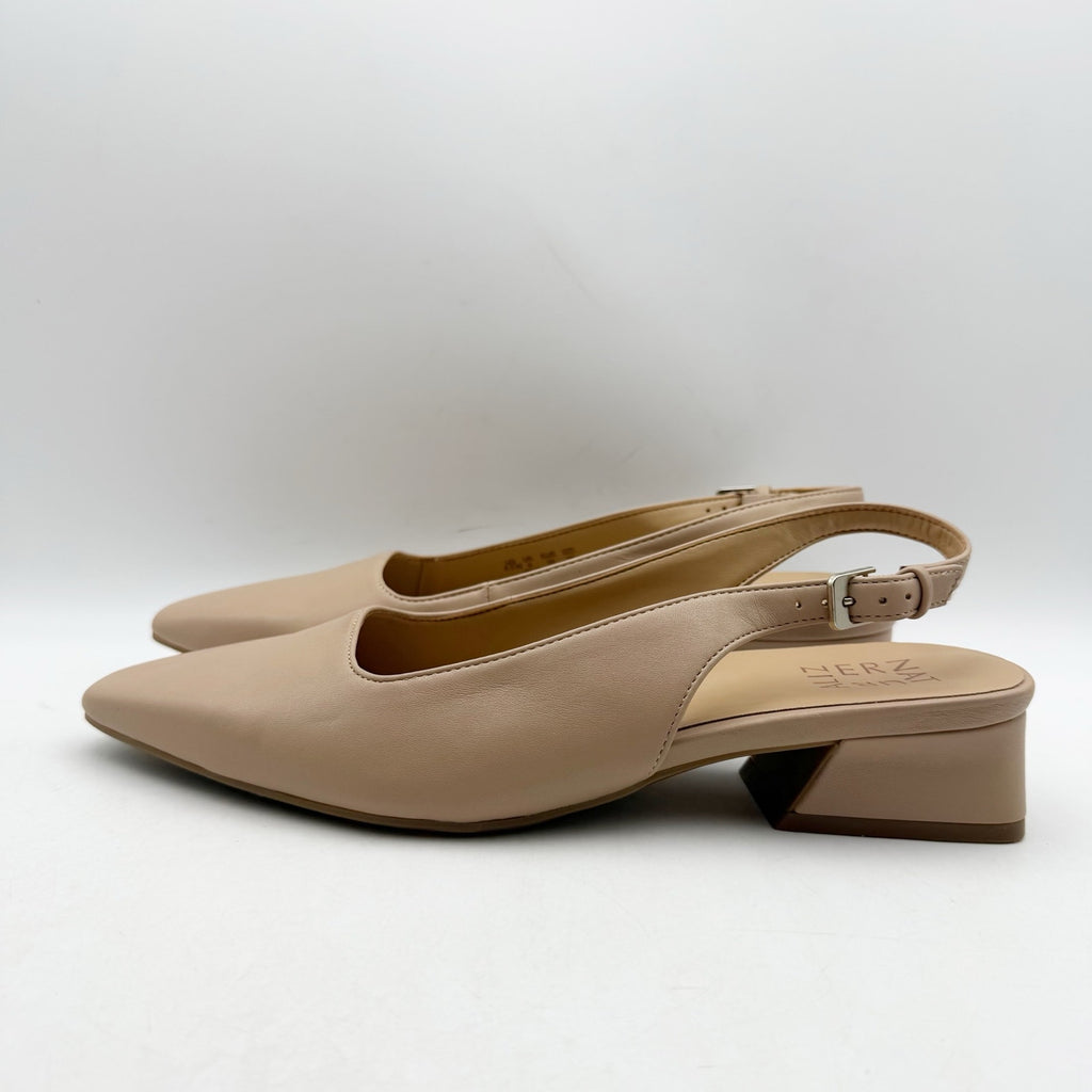 Naturalizer Womens Ginger Slingback Pumps Size 8.5 WIDE EU 39 Beige Nude NWOB
