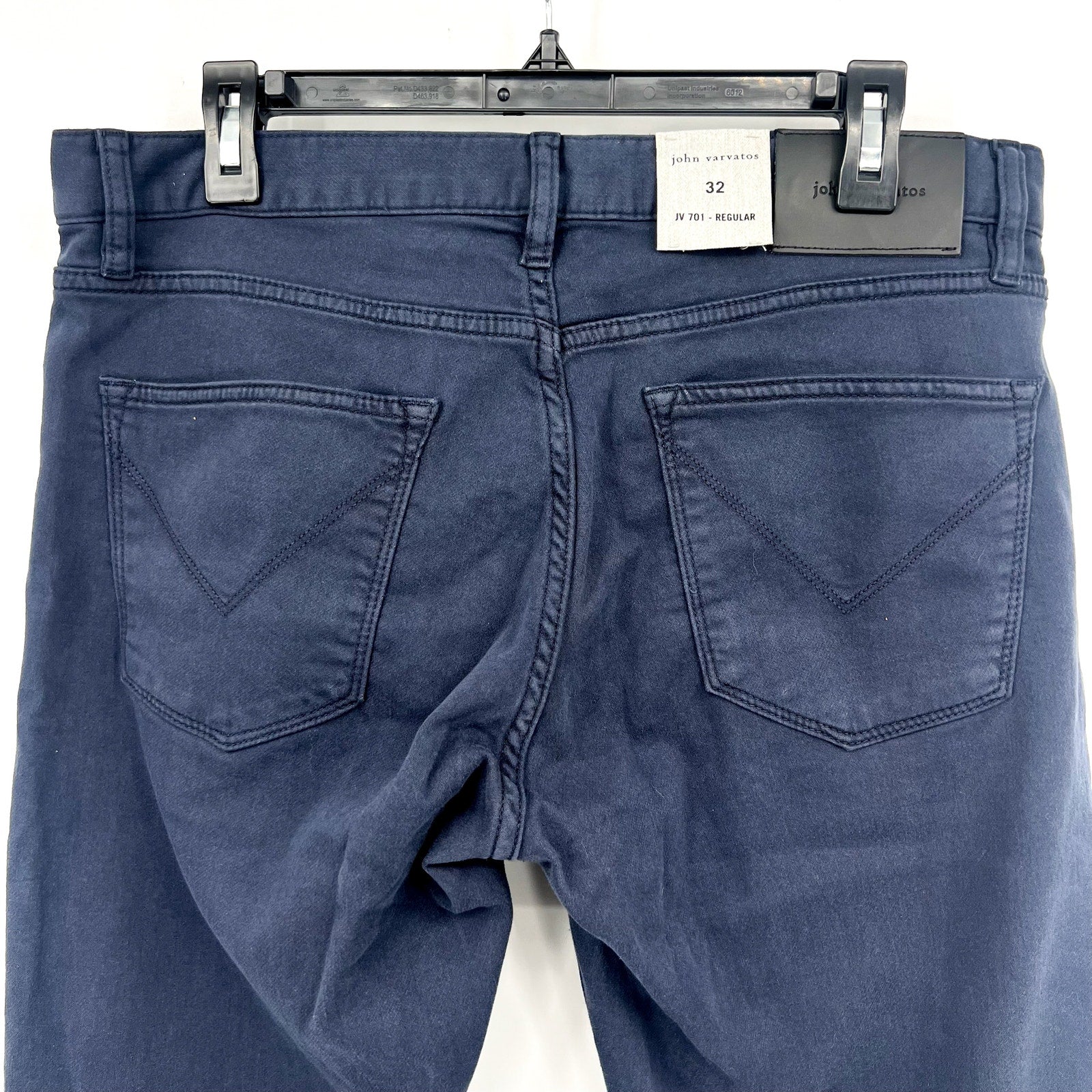 John Varvatos Mens J701 Weft Regular Fit Jeans 32x32 Dark Blue Denim NWT