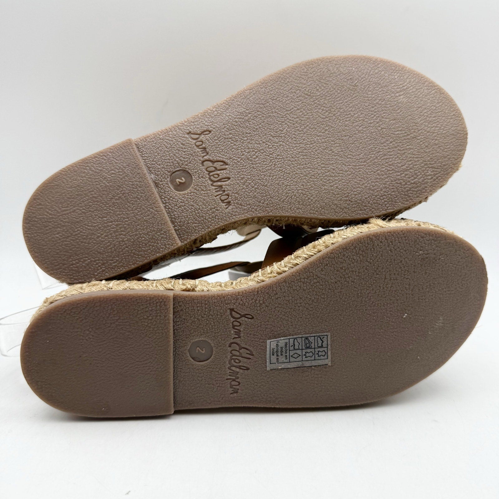 Sam Edelman Kids Kora Sandals US 2 M EU 33.5 Brown Leather NIB