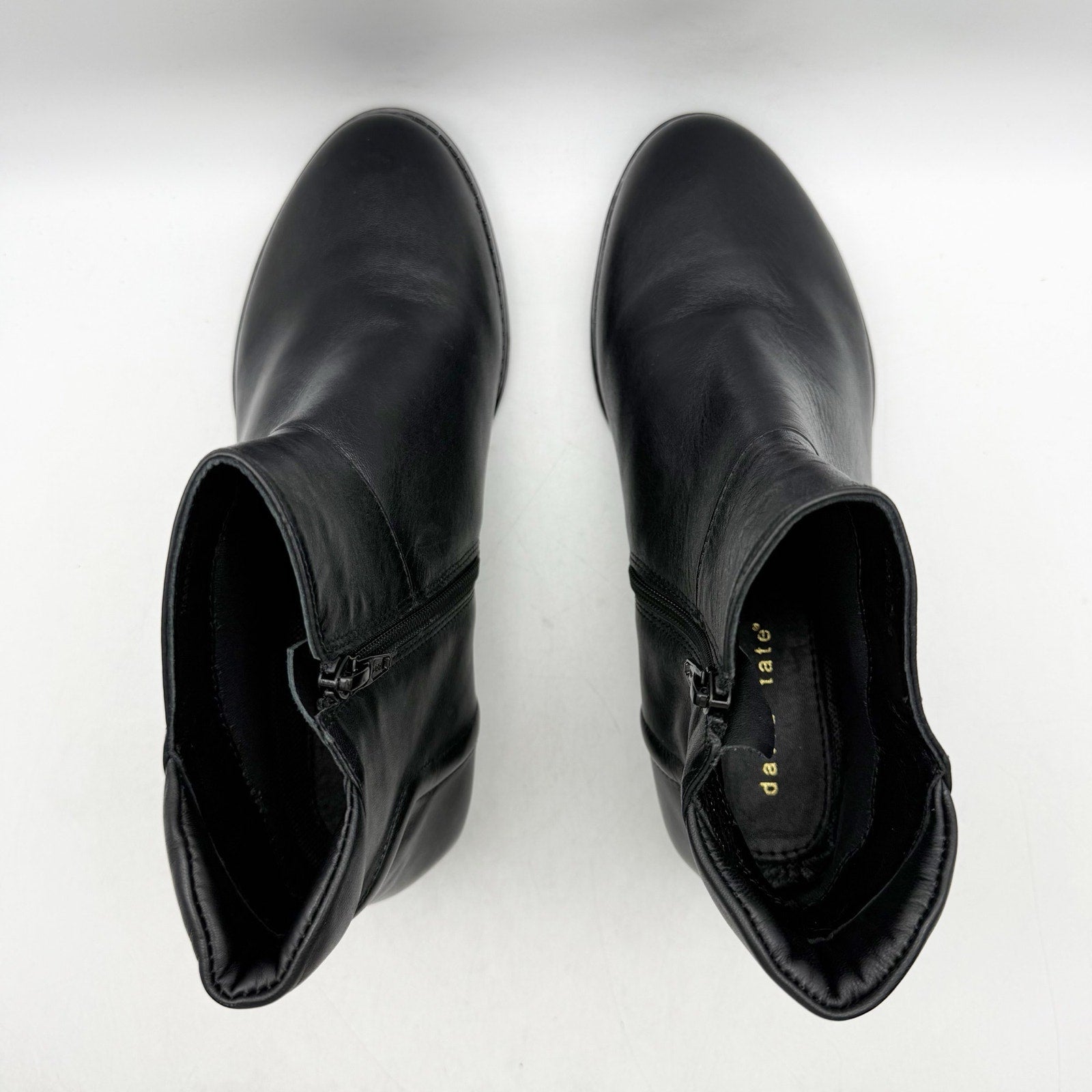 David Tate Womens Ania Ankle Bootie US 8.5 Wide Black Leather NWOB