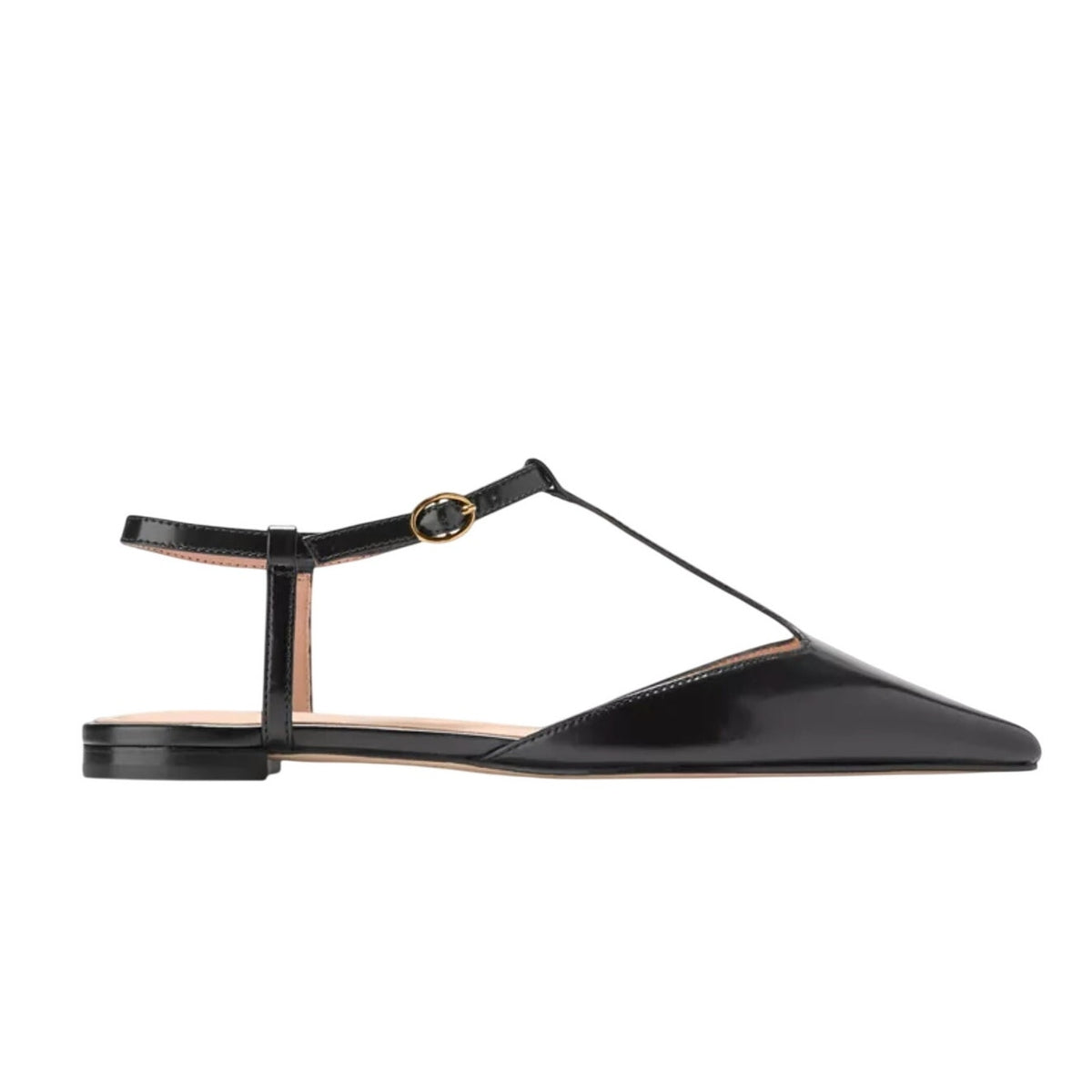 Cole Haan Womens Marlah T-Strap Heels Size 6.5 B Black Leather NWOB
