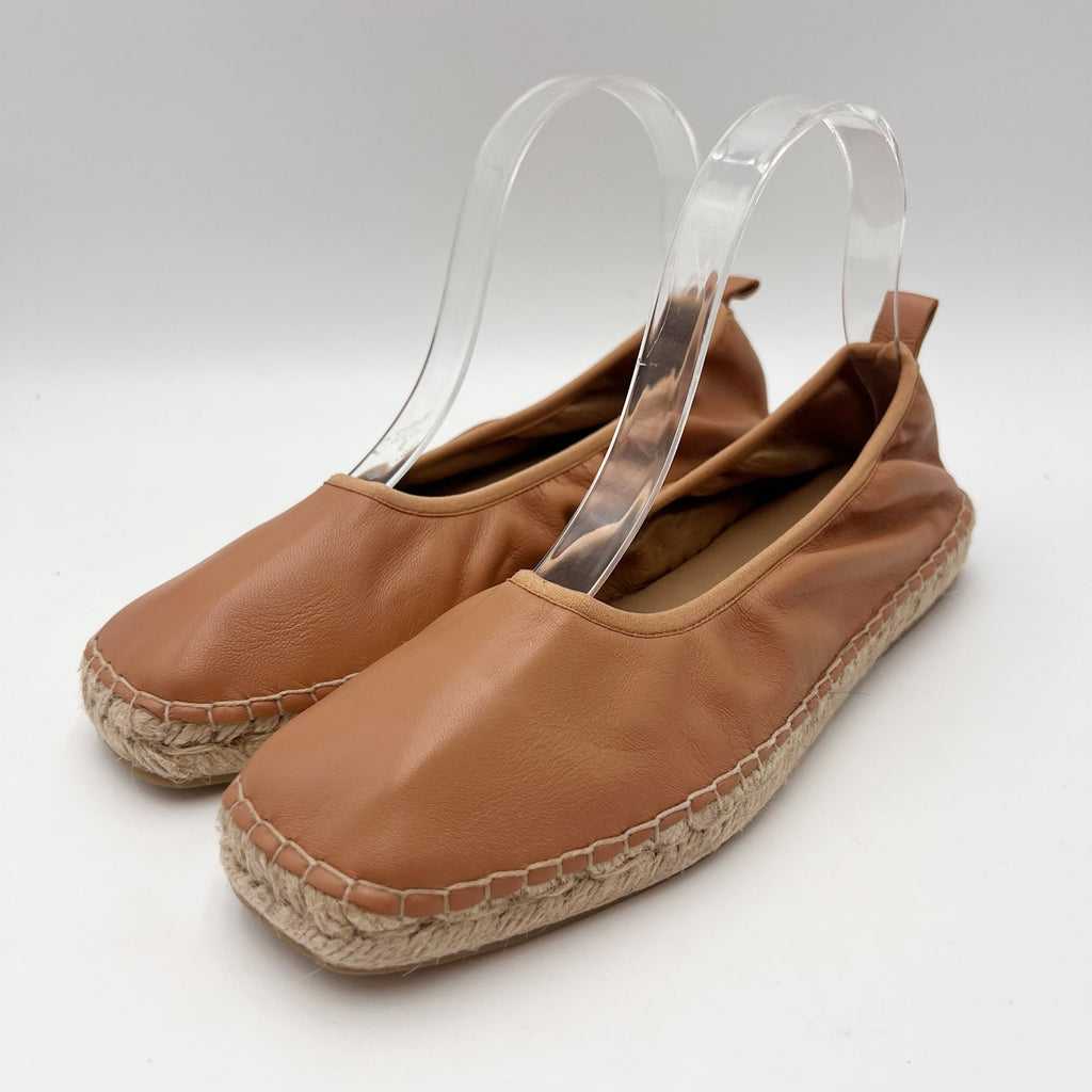 Andre Assous Womens Geneva Flats Size 7 Brown Leather Square Toe NWOB