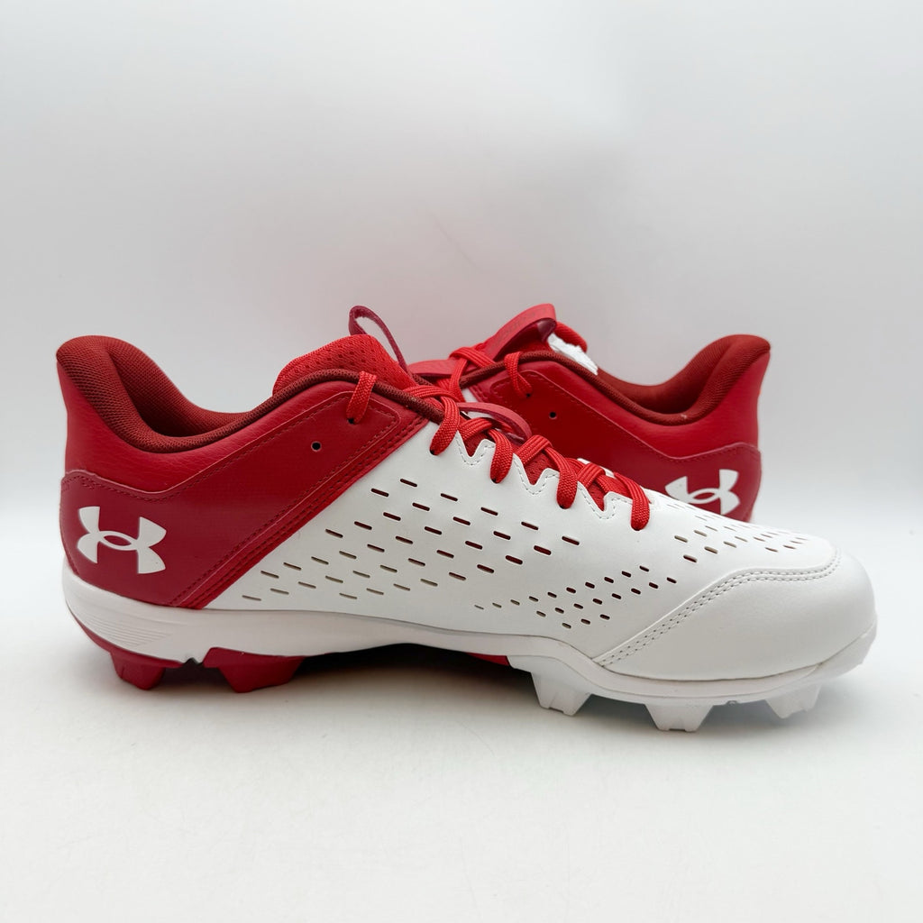Under Armour Mens Leadoff Low Rm Baseball Cleats US 12 EU 46 Red White NIB