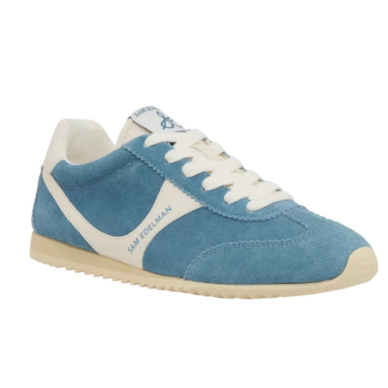 Sam Edelman Womens Isa Casual Sneaker US 11 Blue Suede Signature Collection NWOB
