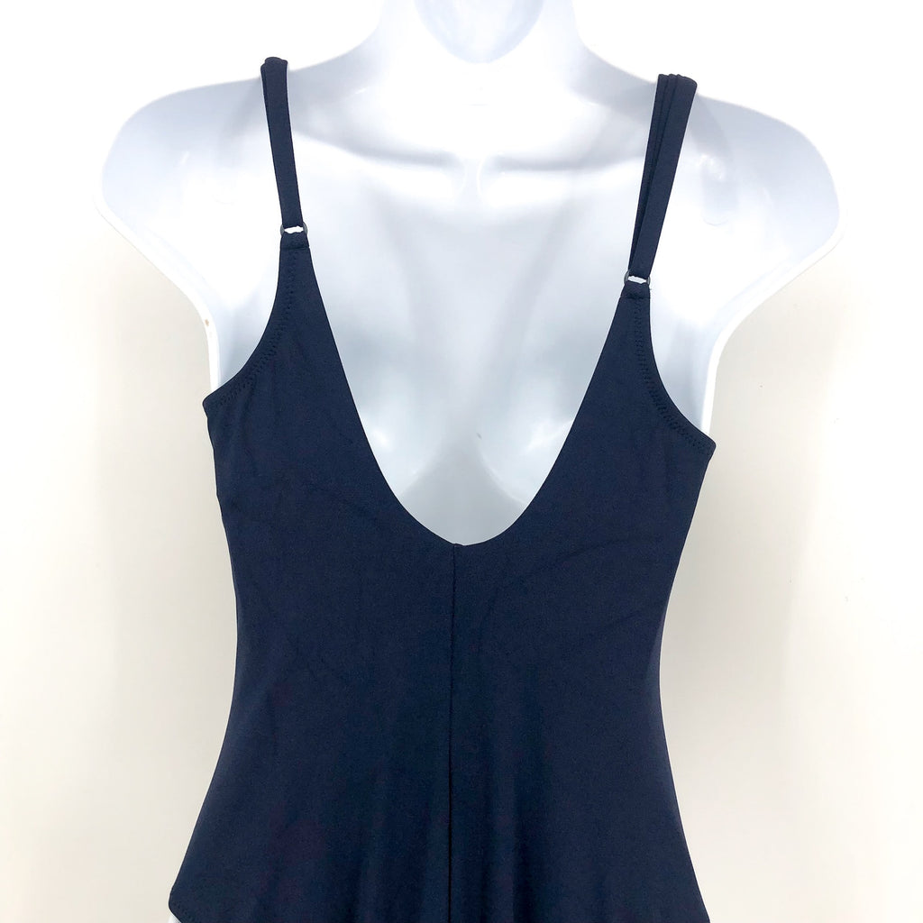 ROBIN PICCONE Ava Scoop Neck Mio One Piece Swimsuit Size 12 Navy Blue NWT