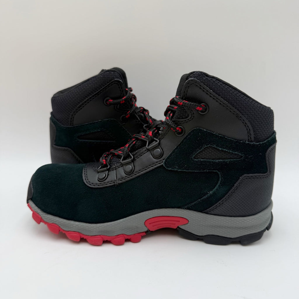 Columbia Kids Newton Ridge Amped Hiking Boots Size 1 Black Red Waterproof NIB