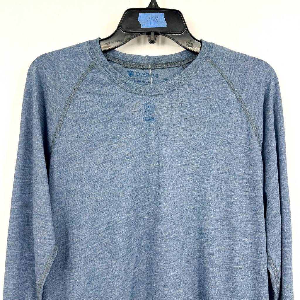 TYNDALE Men's FRC Layer 1 Long Sleeve T-Shirt Medium Heather Blue Crewneck NWT