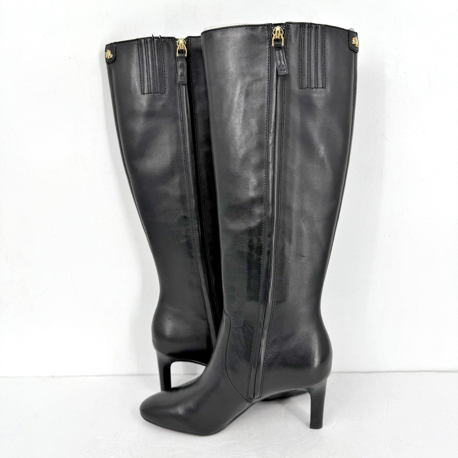 Lauren Ralph Lauren Womens Caelynn II Tall Boots US 5.5 EU 36 Black Leather NIB
