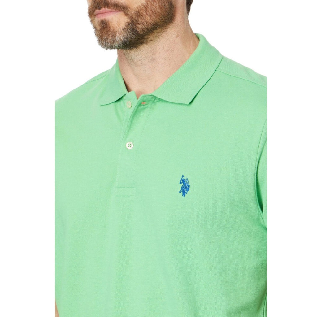 U.S POLO ASSN Men's Pique Polo Shirt XL Berkeley Green Short Sleeve NWT