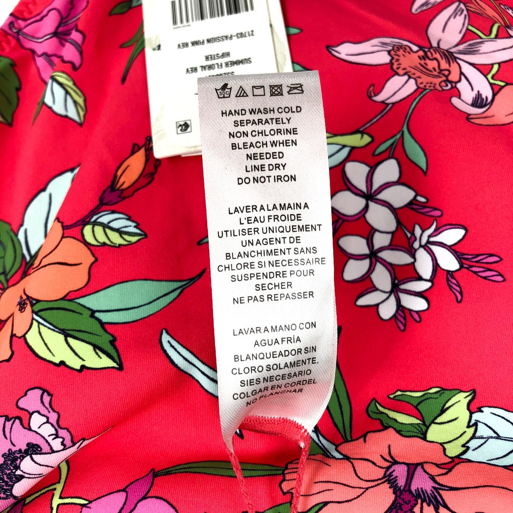 TOMMY BAHAMA Summer Floral Rev Hipster Bikini Set Small Passion Pink NWT