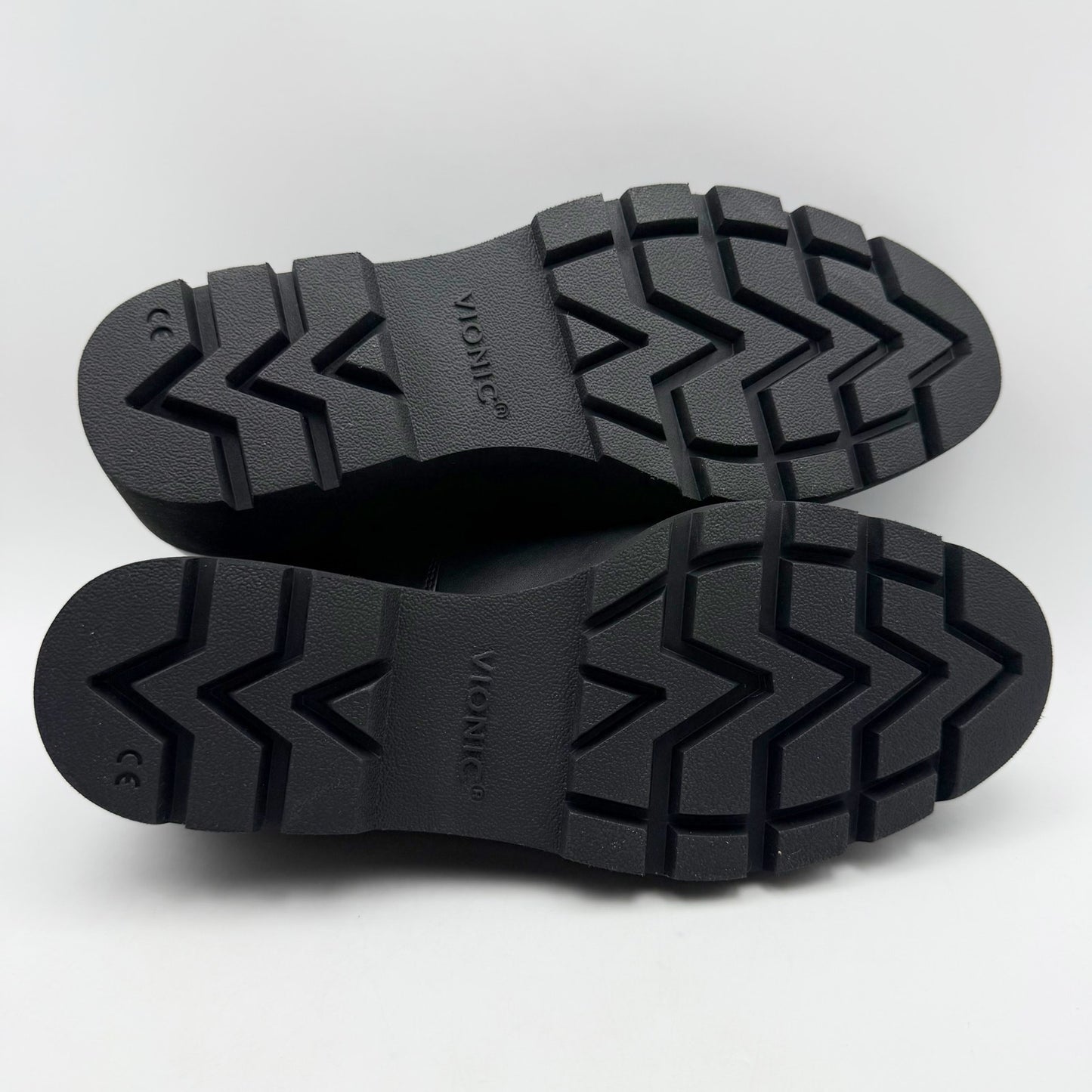 Vionic Womens Willa Wedge Loafers US 9 M EU 40 Black Leather Slip On NWOB