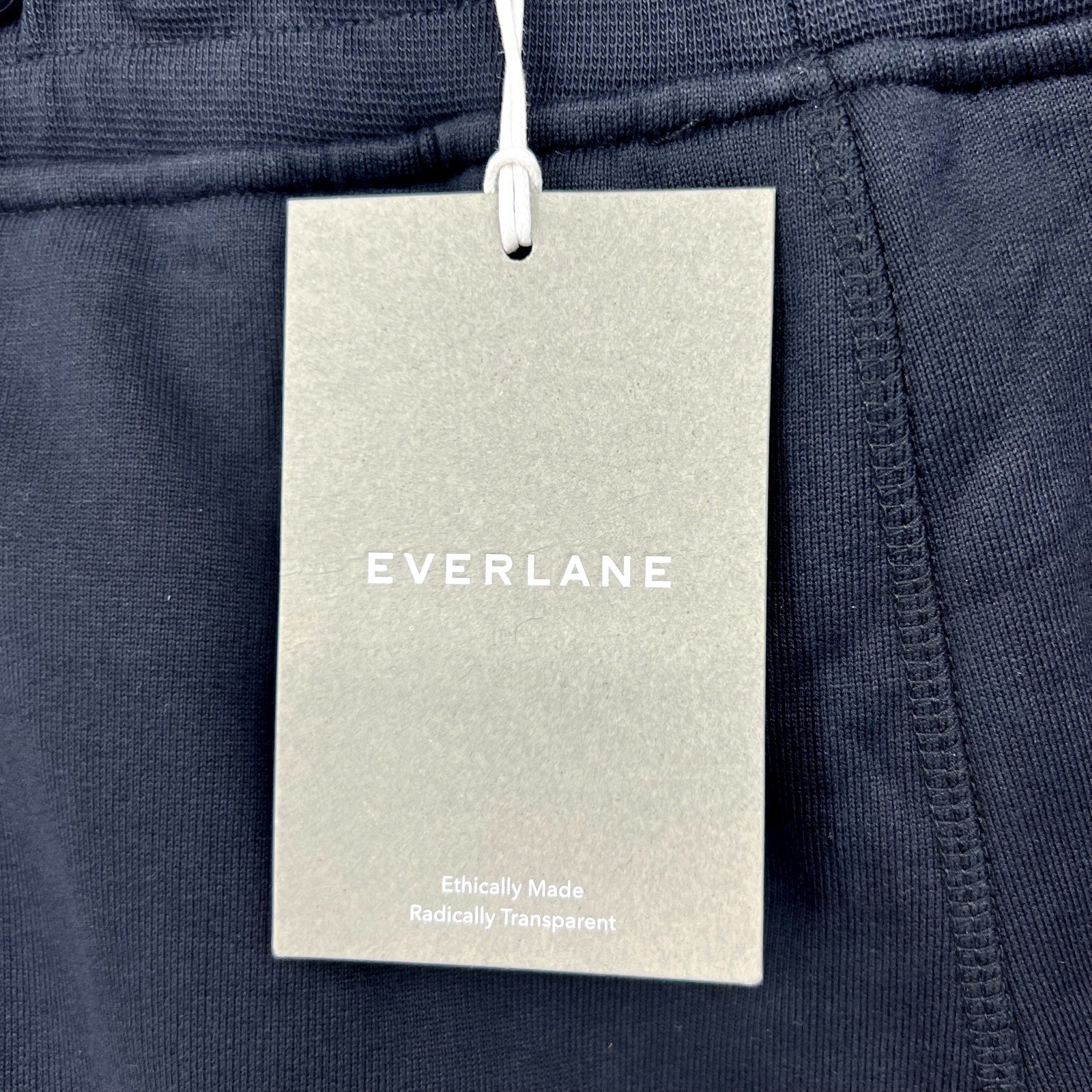 EVERLANE UNIFORM Men's French Terry Sweatpants XS Black Drawstring NWT