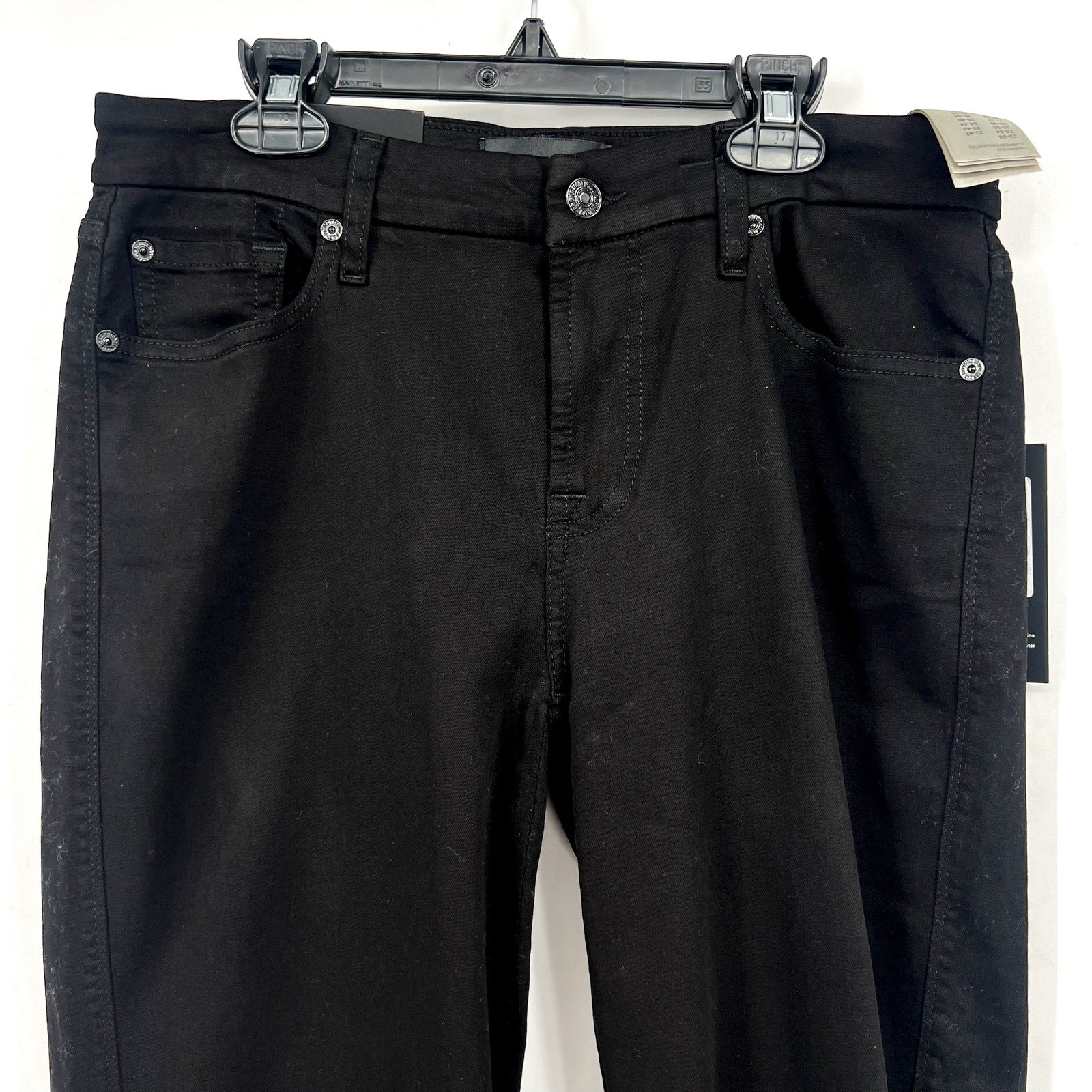 7 FOR ALL MANKIND B(AIR) Kimmie Straight Jeans Size 30 US 10 Rinsed Black NWT