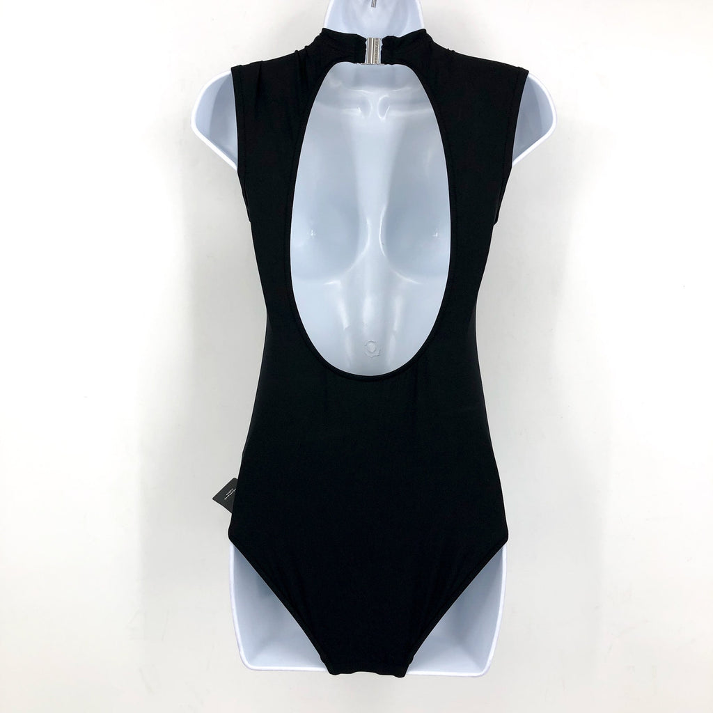 SEAFOLLY COLLECTIVE Women's One Piece Swimsuit US Size 6 Black Cap Sleeve NWT