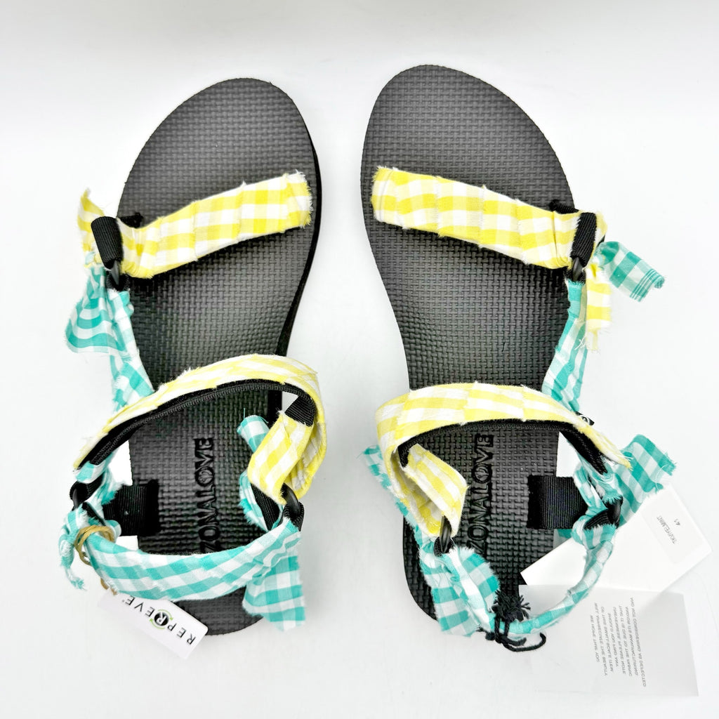 Arizona Love Womens Vichy Sandals EU 41 US 11 Blue Yellow Bandana NWOB