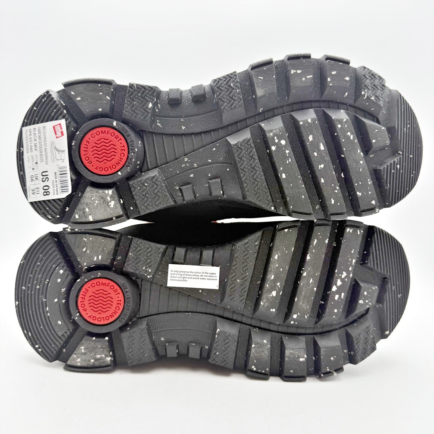 FitFlop Women NEO-D-HYKER E01 Walking Boot US 8 EU 39 White Black Waterproof NIB