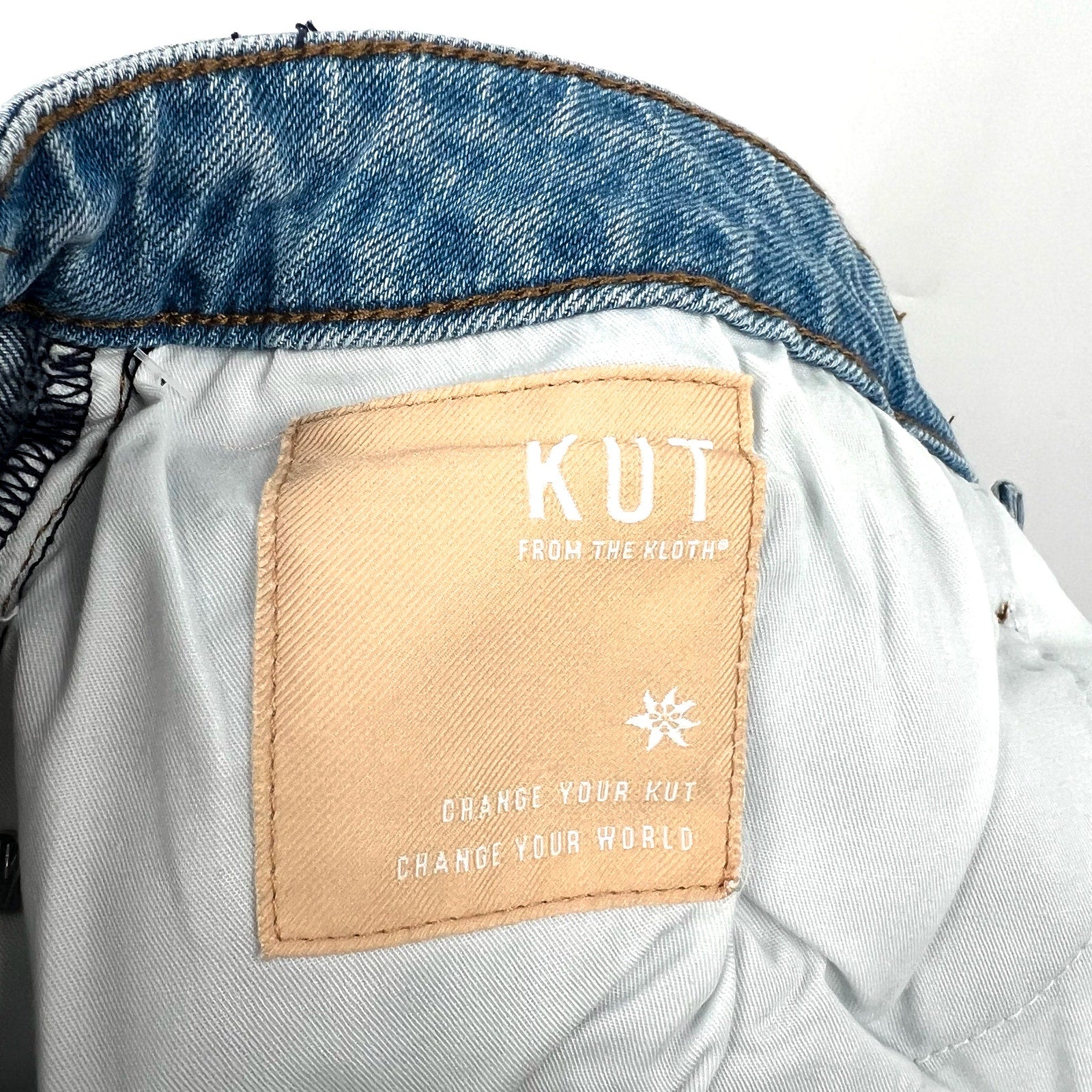 KUT FROM THE KLOTH Hailey Cutoff Denim Shorts Size 18 Openness High Waist NWT