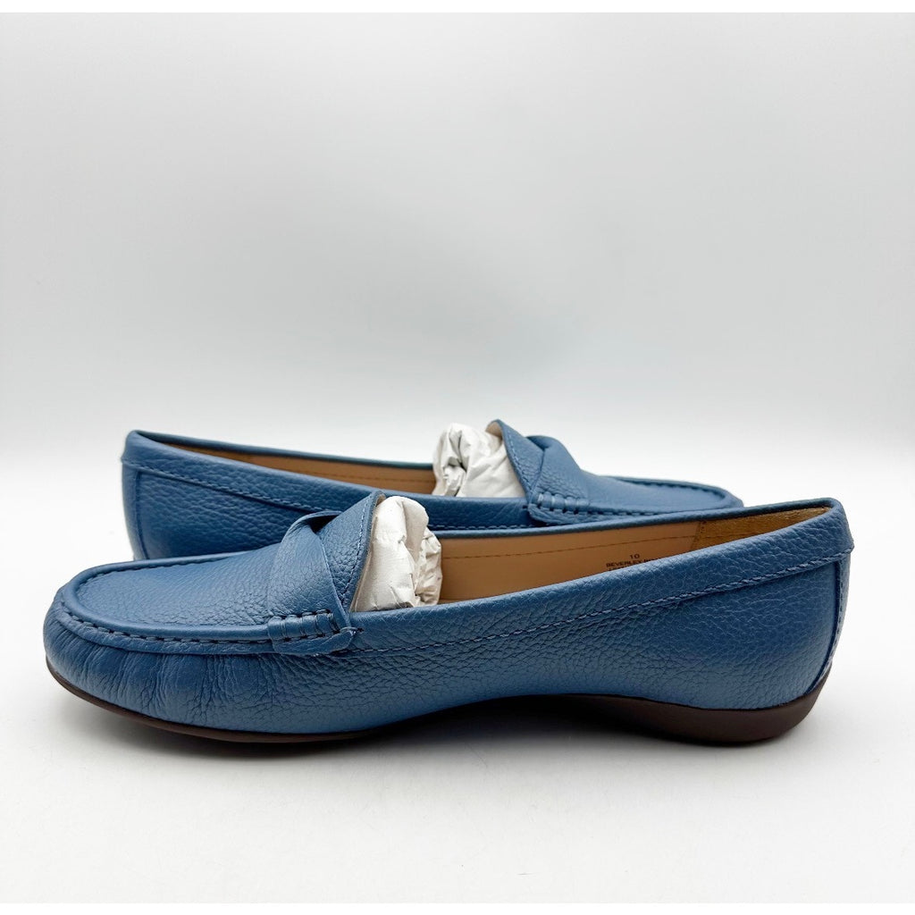 Marc Joseph New York Womens Beverley Road Loafers Size 10 EU 41 Blue Leather NIB
