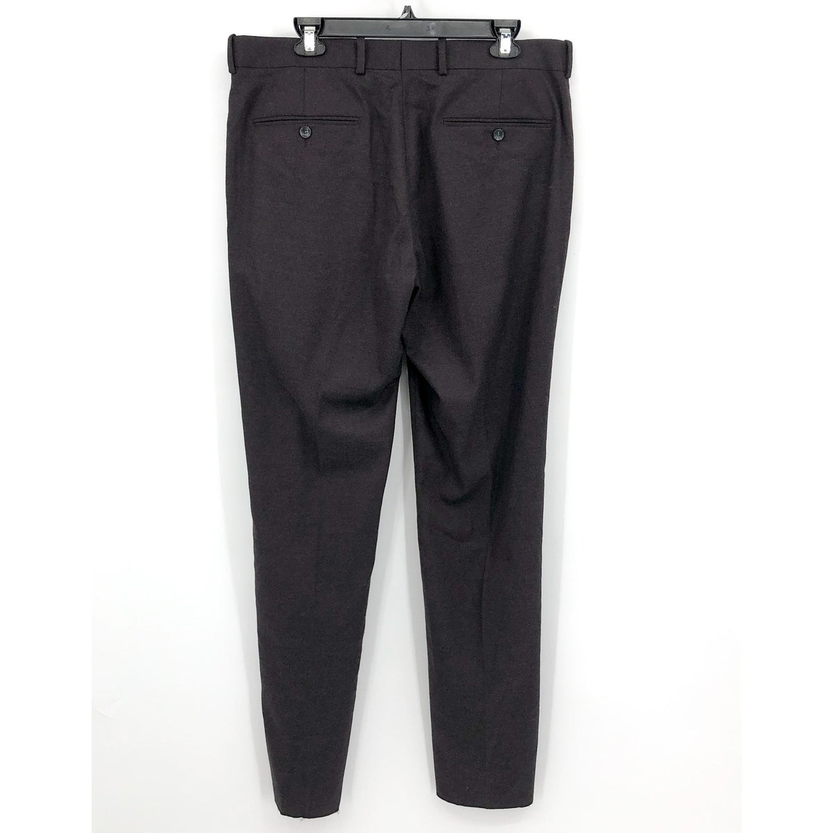 NORDSTROM Men's Trim Fit Trousers Pants 36R Dark Grey Flat Front Stretch NWT