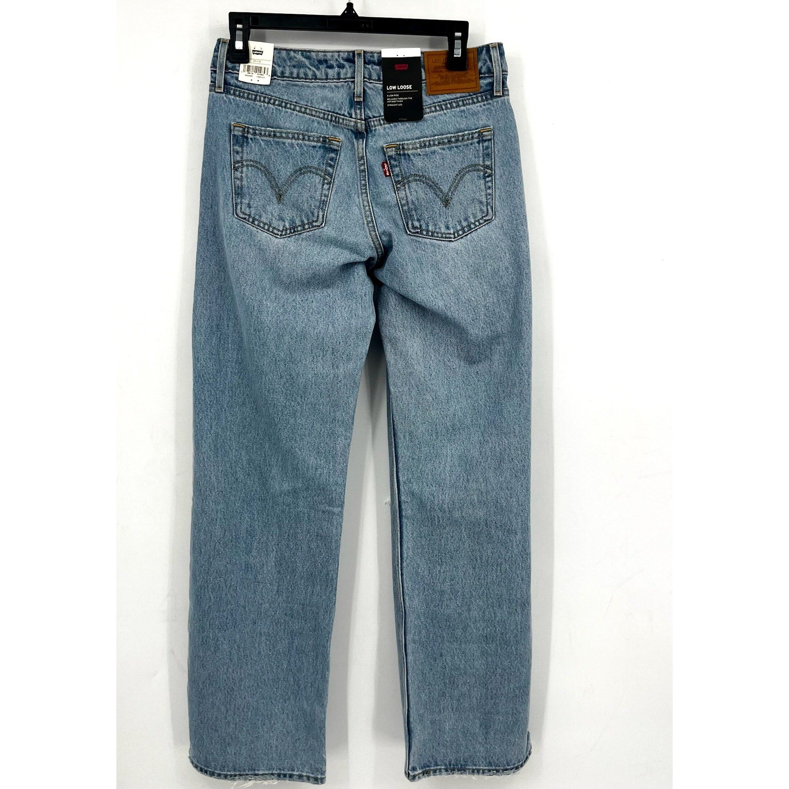 LEVI'S Womens Low Loose Straight Jeans 25x32 Size 0 Light Blue A5566-0001 NWT
