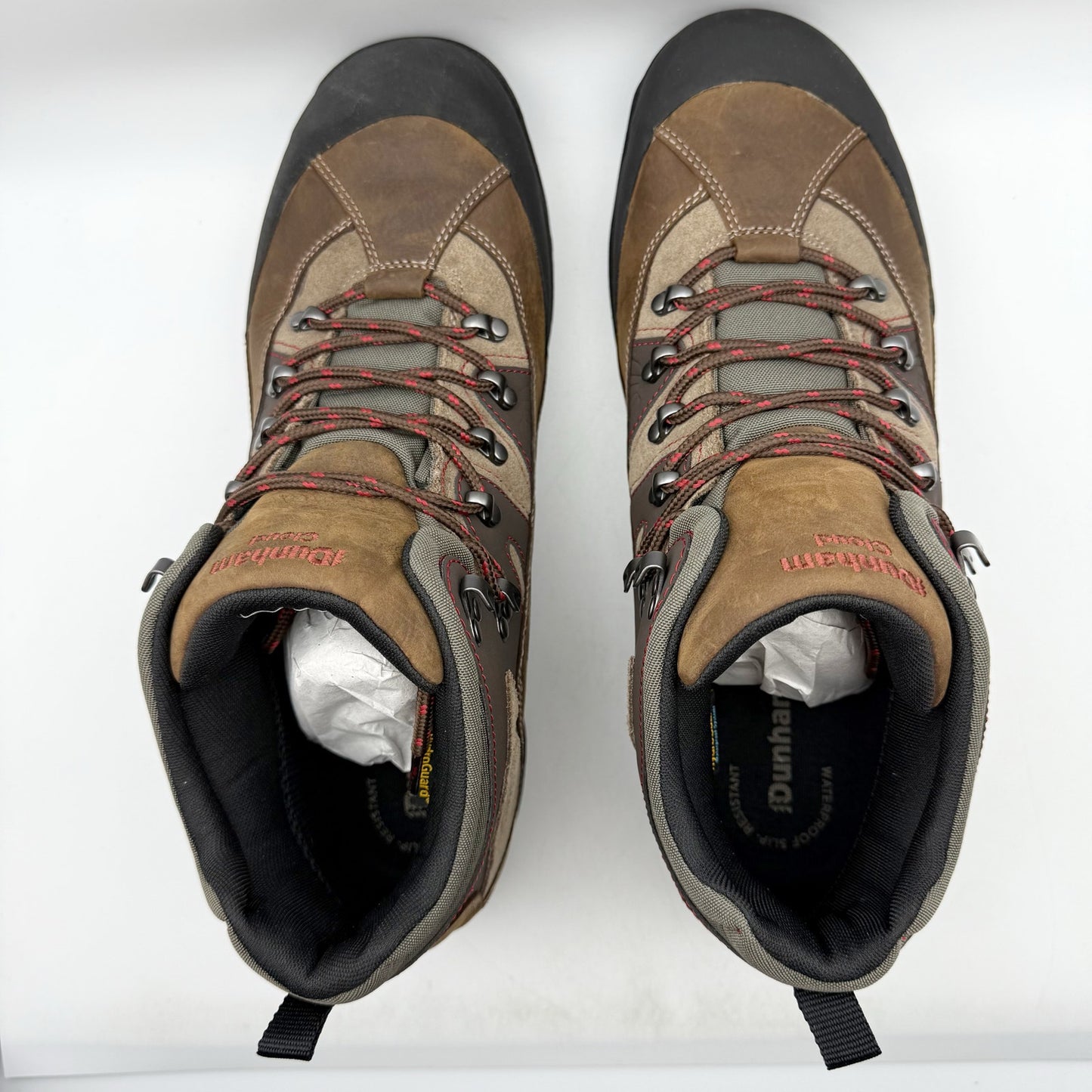 Dunham Mens Cloud Boots US 15 Wide EU 50 Brown Leather Waterproof NIB