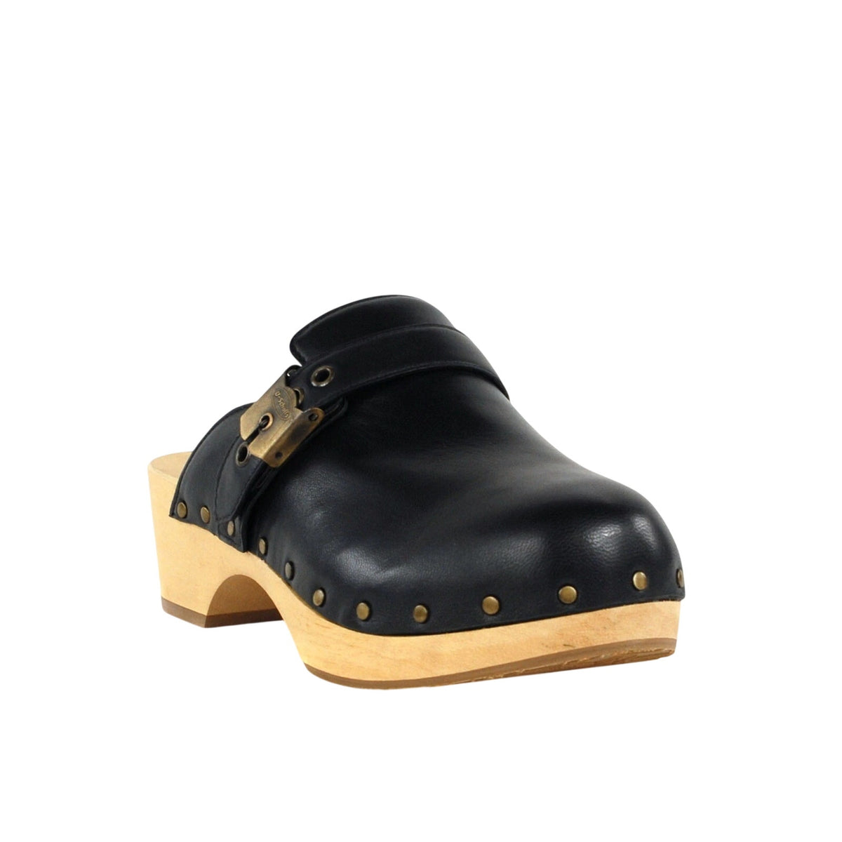 DR SCHOLL'S Women’s Original Clogs Size 6M Black Nubia Leather NWOB