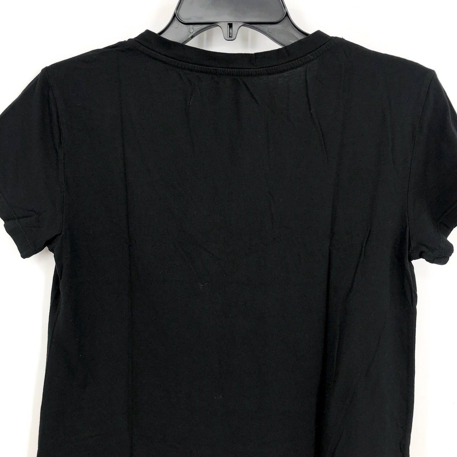 SPLENDID Women's Kate V-Neck Tee XS Black Short Sleeve Soft Knit NWOT