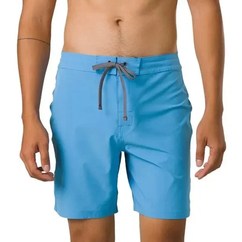 PRANA Men's Riveter Board Shorts Size 40 Blue Clear Sky 7" Inseam Drawstring NWT