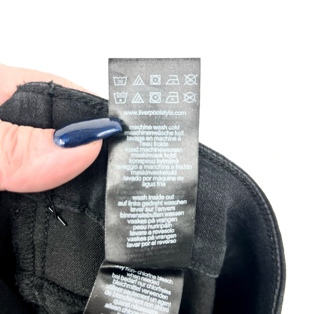 Liverpool Women's Mermaid Denim Maxi Skirt Size 12 31 Black Rinse Seamed NWT