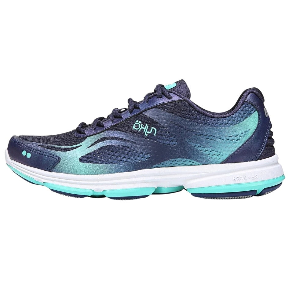 Ryka Womens Devotion Plus 2 Walking Sneakers US 5 M EU 35 Navy Teal Athletic NIB