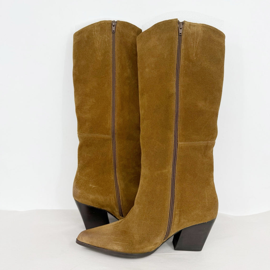 Seychelles Womens Begging You Knee High Boots Size 11 M Brown Suede Boho NWOB