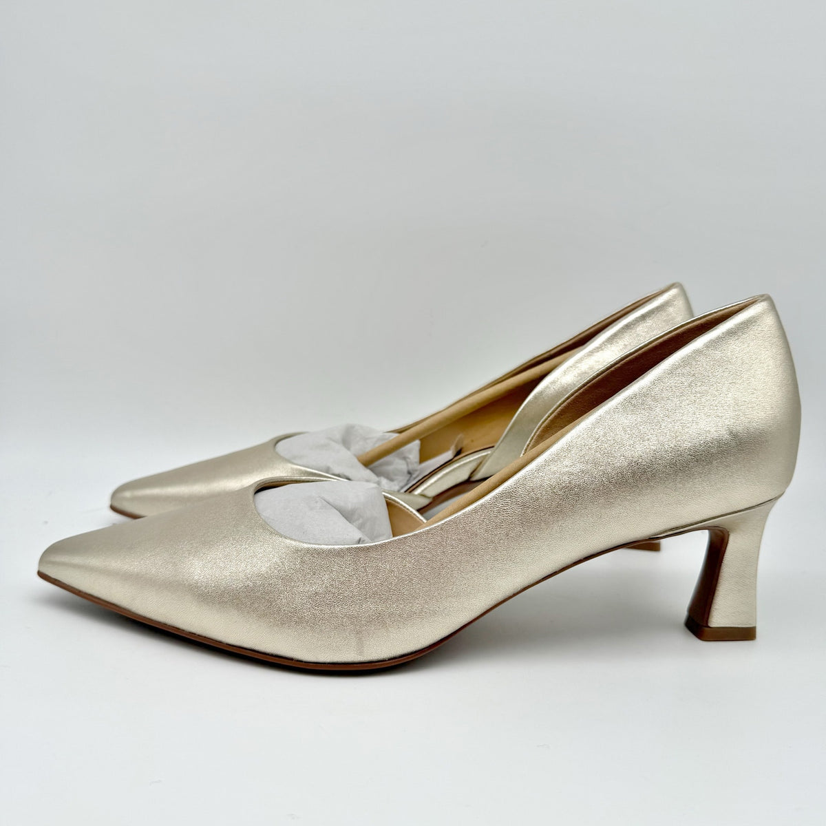 Naturalizer Womens Dalary Pumps Size 12 M EU 43 Champagne Gold Leather NIB