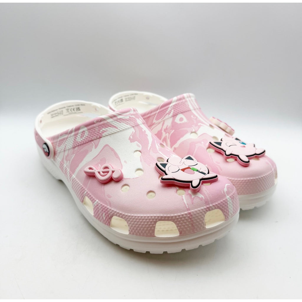 Crocs Classic Pokemon Jigglypuff Clogs Mens 12 EU 46-47 Pink White NIB