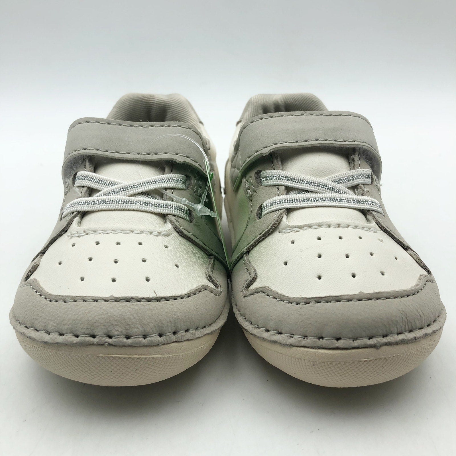 Stride Rite Infant Toddler SM Waverly Ecru Sneaker 3 WIDE Shoes Off White NIB