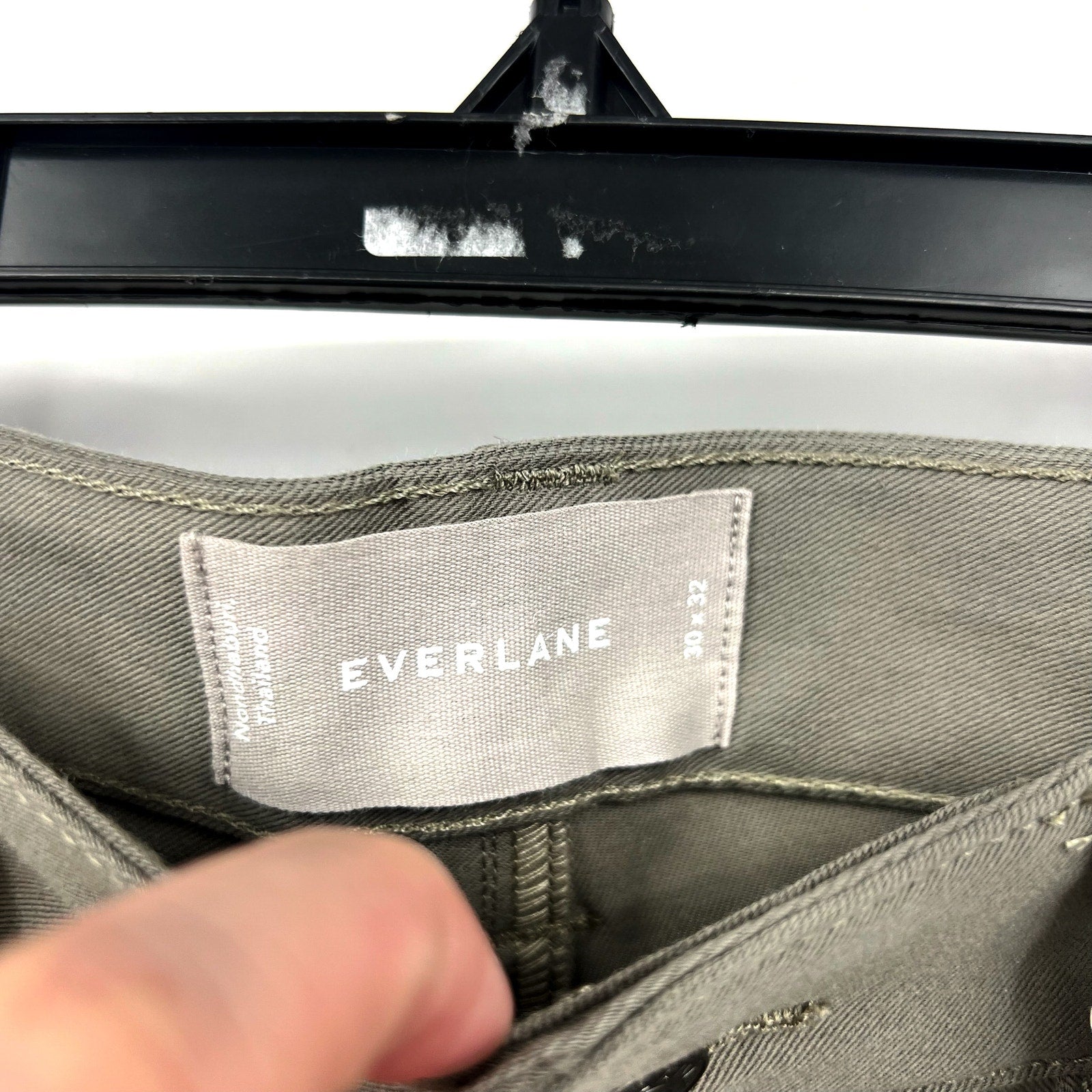 EVERLANE Men's The Stretch Twill 5-Pocket Pants 30x32 Green High Rise NWT