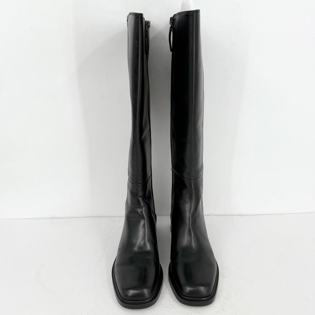 FRANCO SARTO Womens Giselle Knee High Boot Size 10 M EU 41 Black Leather NWOB
