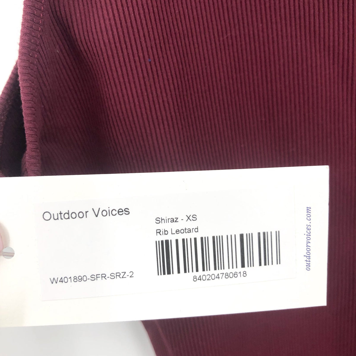 OUTDOOR VOICES Womens Leotard Bodysuit XS Shiraz Red SuperForm Rib Tank NWT