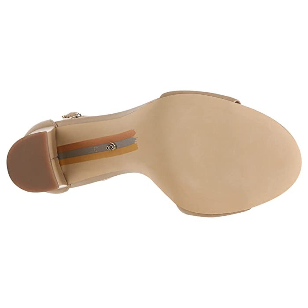 Sam Edelman Womens Robyn Heel Sandals Size 11 M Beige Leather Ankle Strap NWOB