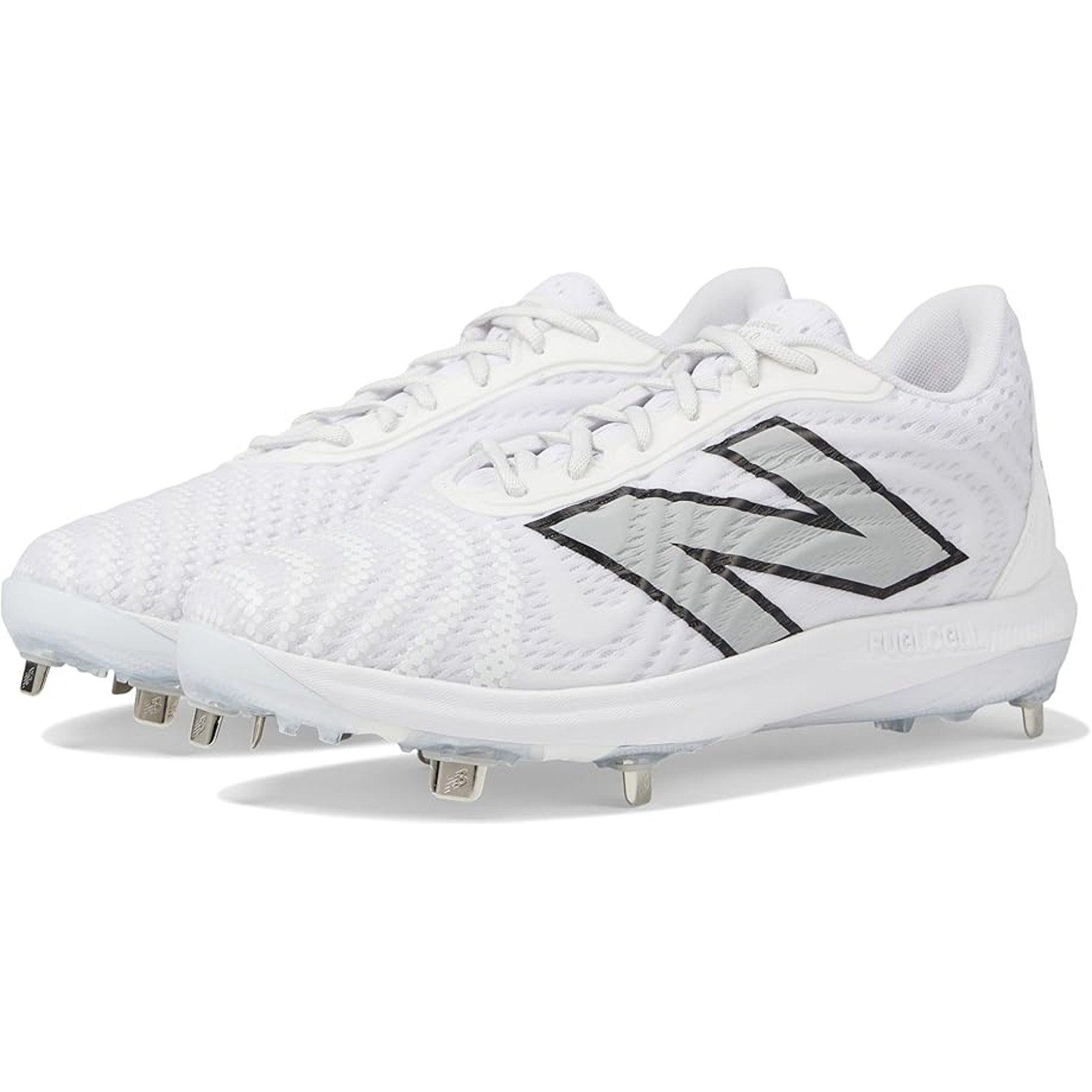 New Balance Mens FuelCell 4040v7 Cleats Size 12 White Black Metal Baseball NWOB