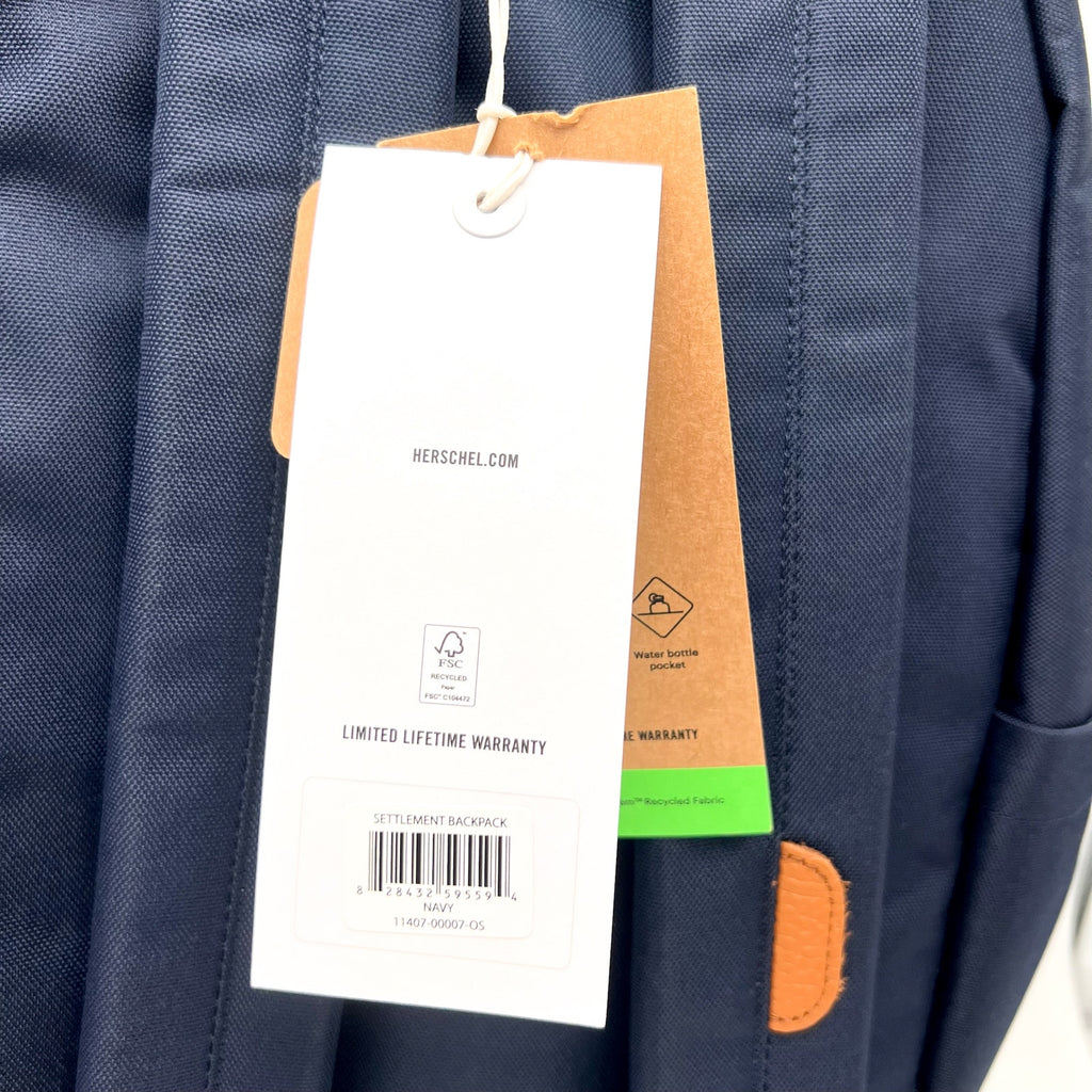 HERSCHEL SUPPLY CO. Settlement 22L Backpack Navy Blue Travel NWT