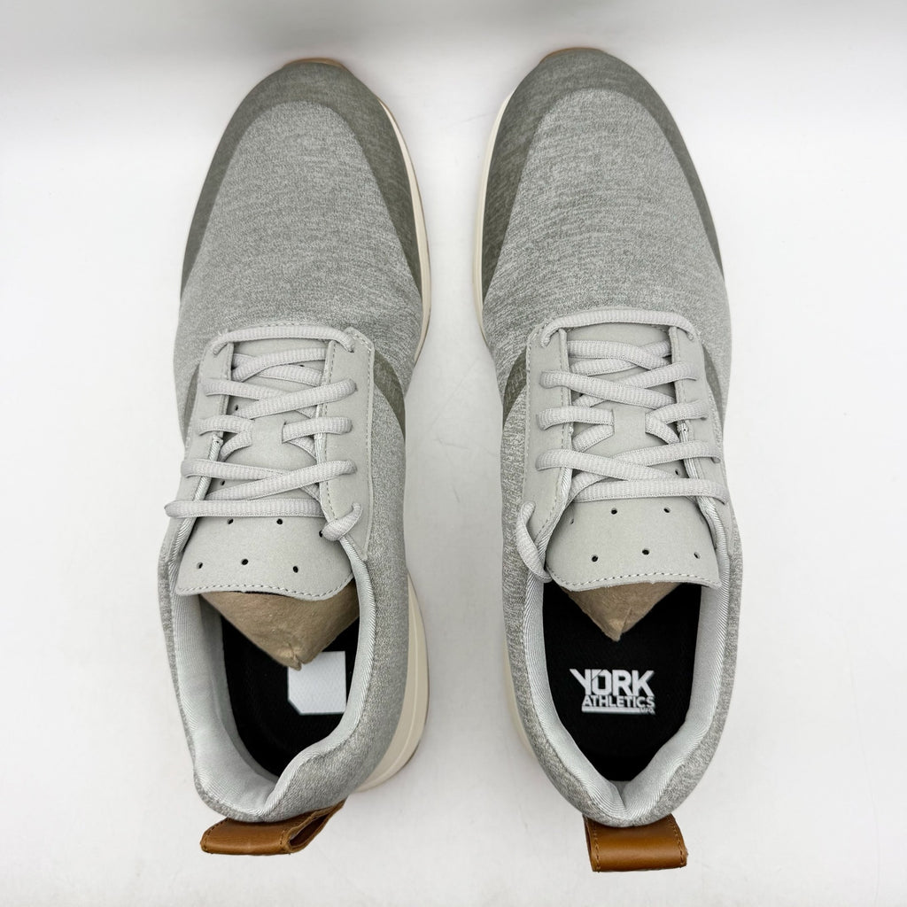YORK Athletics Mens Henry Sweatshirt Casual Sneakers US 12 Gray Knit NIB