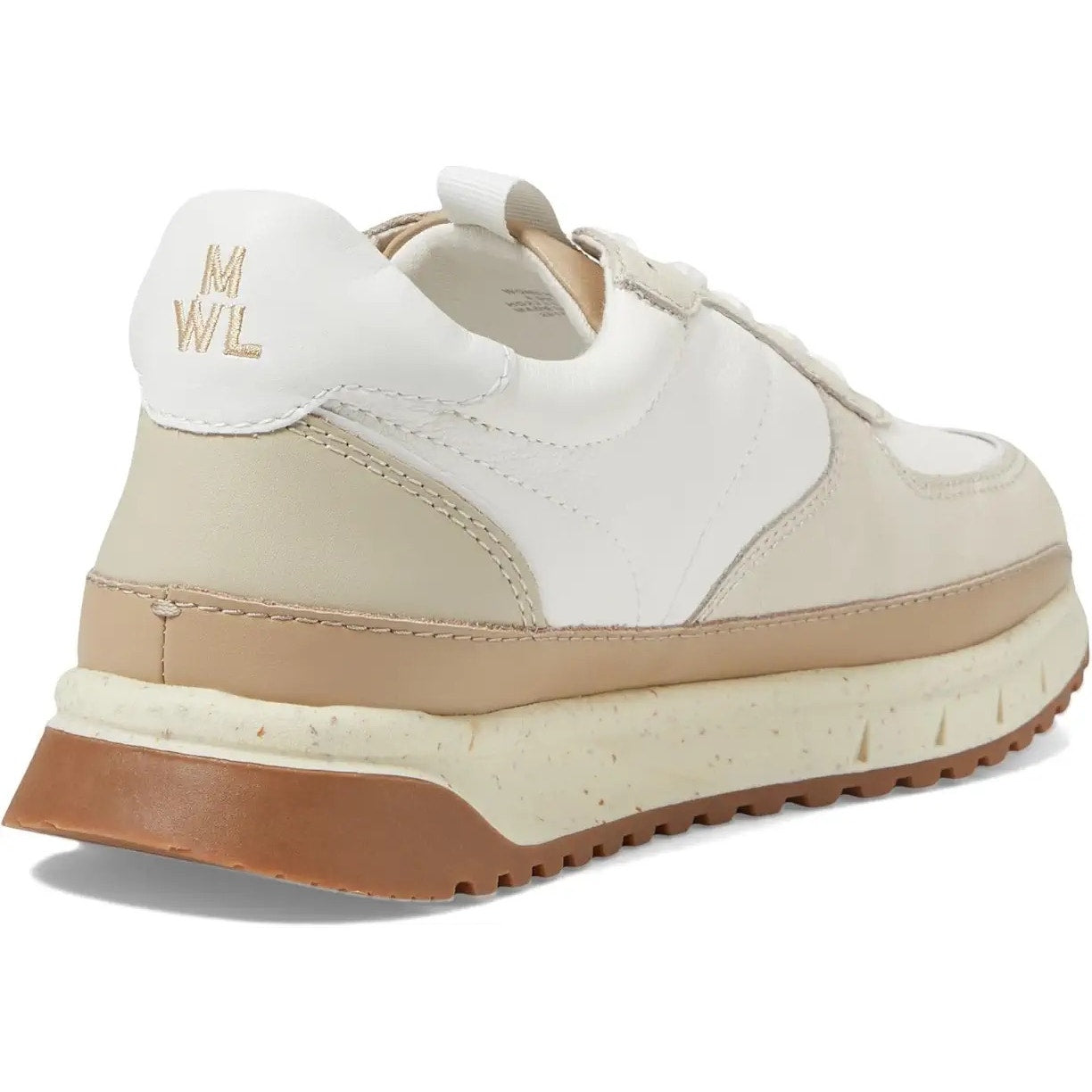 MADEWELL Womens Kickoff Trainer Sneakers US 7 M Cream Tan White Leather NIB