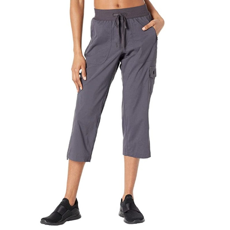 L.L BEAN Women's Vista Camp Pants Large Grey Granite Crop Mid Rise NWT